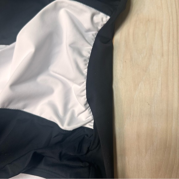 NWT Holipick Strapless Bandeau Black And White‎ Size XL Ruching Swimsuit Ruching - Picture 3 of 9